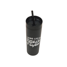 Load image into Gallery viewer, Living By Faith On Purpose 16oz Tumbler | Black/White