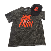 Load image into Gallery viewer, This Girl Has Faith T-Shirt - Black Stonewash