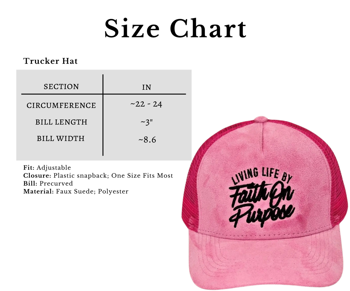 Living Life by Faith On Purpose™ Pink Trucker Hat