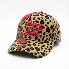 Load image into Gallery viewer, Woman Of Faith On Purpose Floral Hat | Leopard