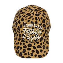 Load image into Gallery viewer, Living By Faith On Purpose Baseball Cap | Leopard