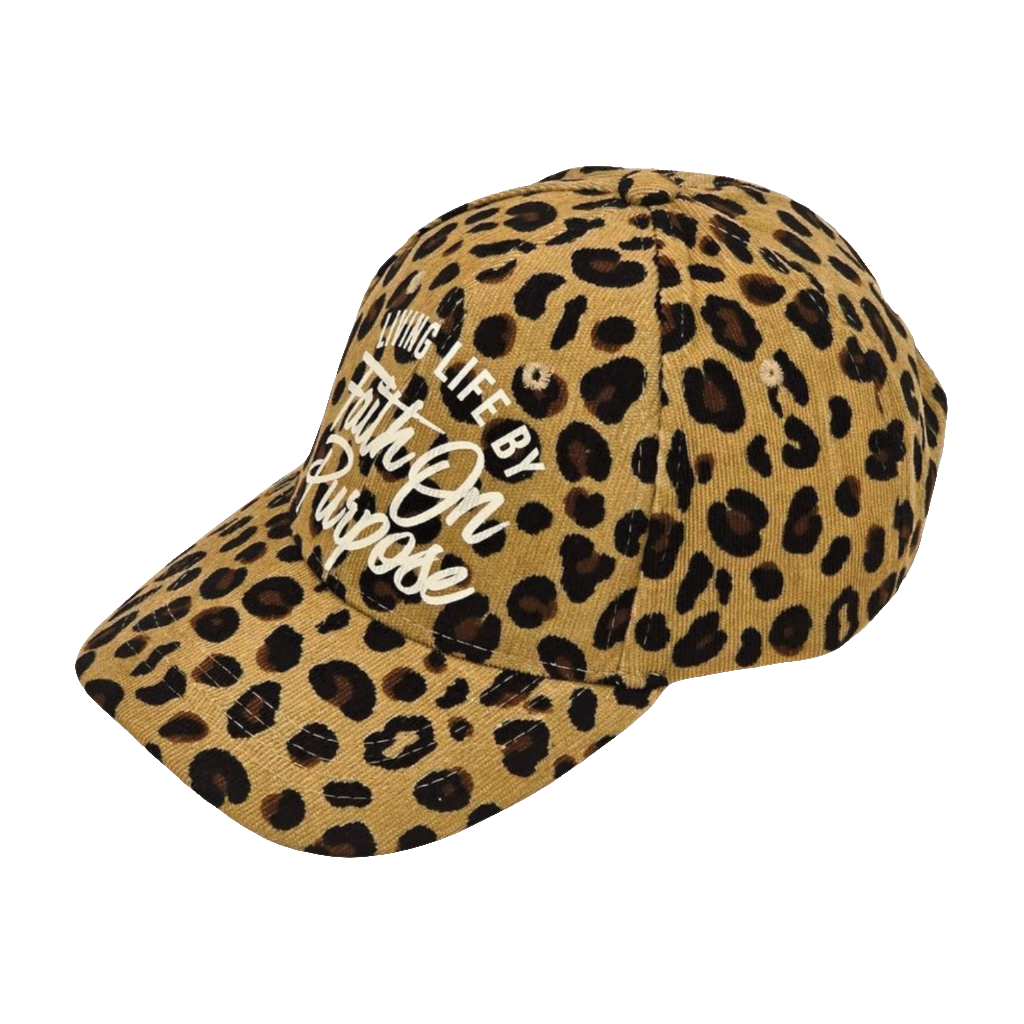 Living By Faith On Purpose Baseball Cap | Leopard
