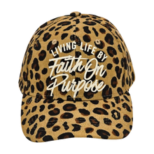 Load image into Gallery viewer, Living By Faith On Purpose Baseball Cap | Leopard