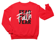 Load image into Gallery viewer, Faith Over Fear Sweatshirt -Unisex - Red - Faith On Purpose Small