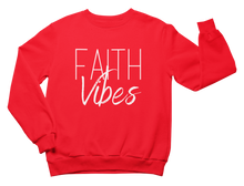 Load image into Gallery viewer, Faith Vibes Sweatshirt - Unisex - Red - Faith On Purpose Small