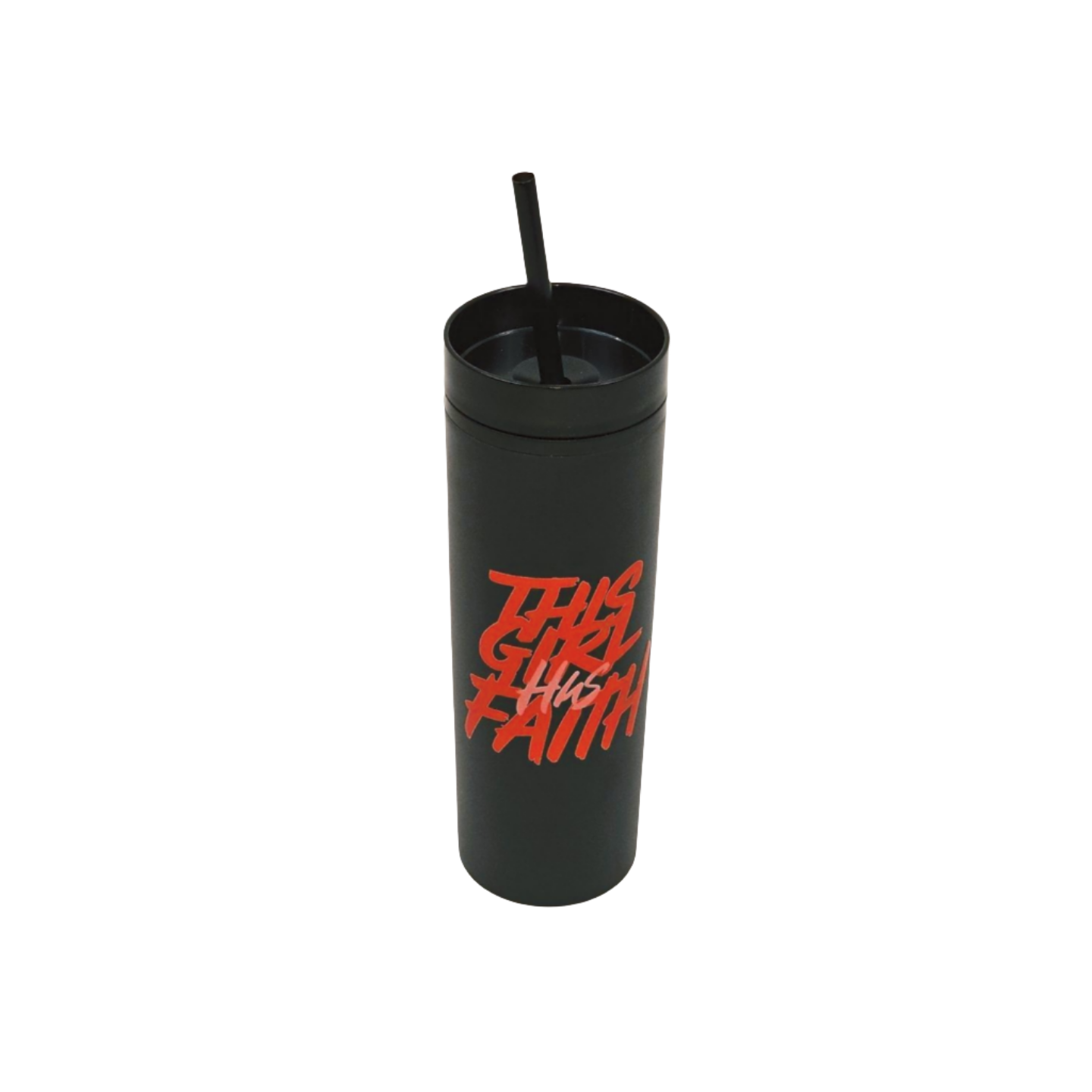 This Girl Has Faith 16oz Tumbler | Black/Red - Faith On Purpose Default Title