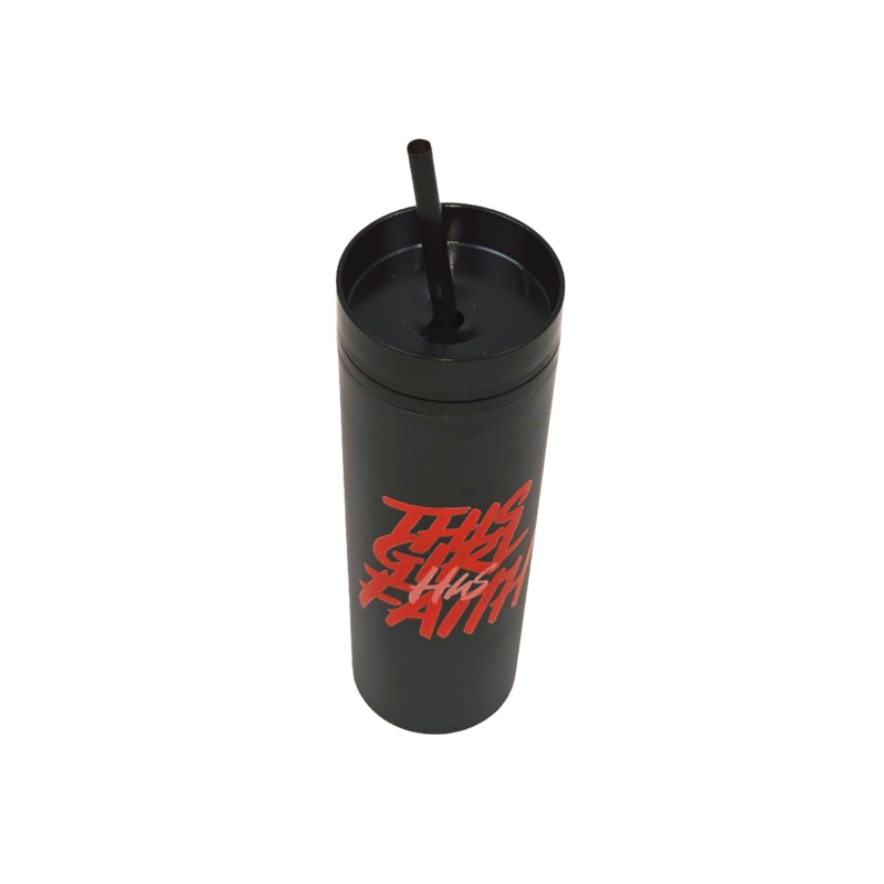 This Girl Has Faith 16oz Tumbler | Black/Red