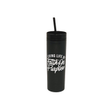 Living By Faith On Purpose 16oz Tumbler | Black/White