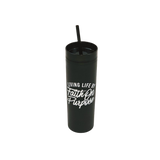 Living By Faith On Purpose 16oz Tumbler | Black/White