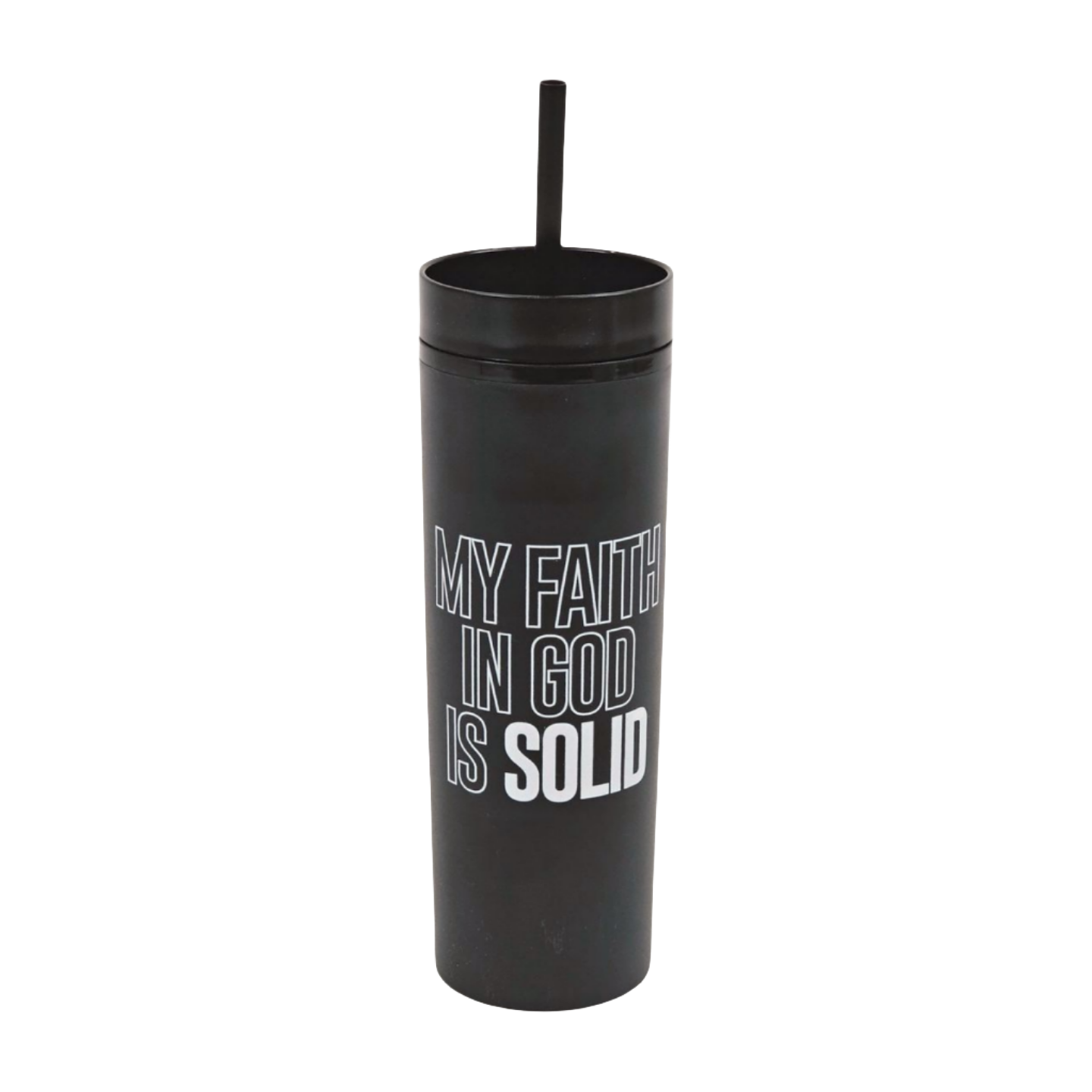 Solid Faith 16oz Tumbler | Black/White - Faith On Purpose Default Title