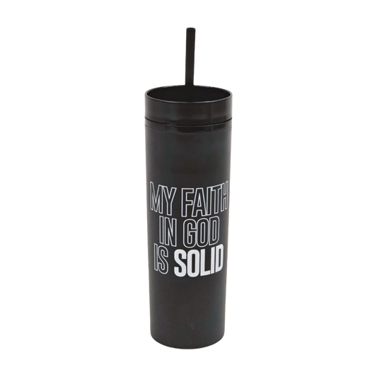 Solid Faith 16oz Tumbler | Black/White - Faith On Purpose Default Title