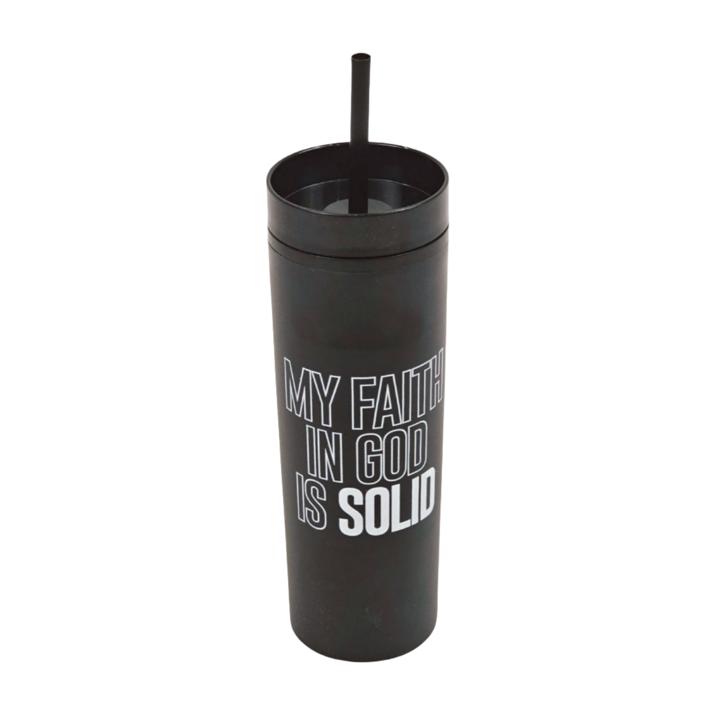 Solid Faith 16oz Tumbler | Black/White - Faith On Purpose Default Title
