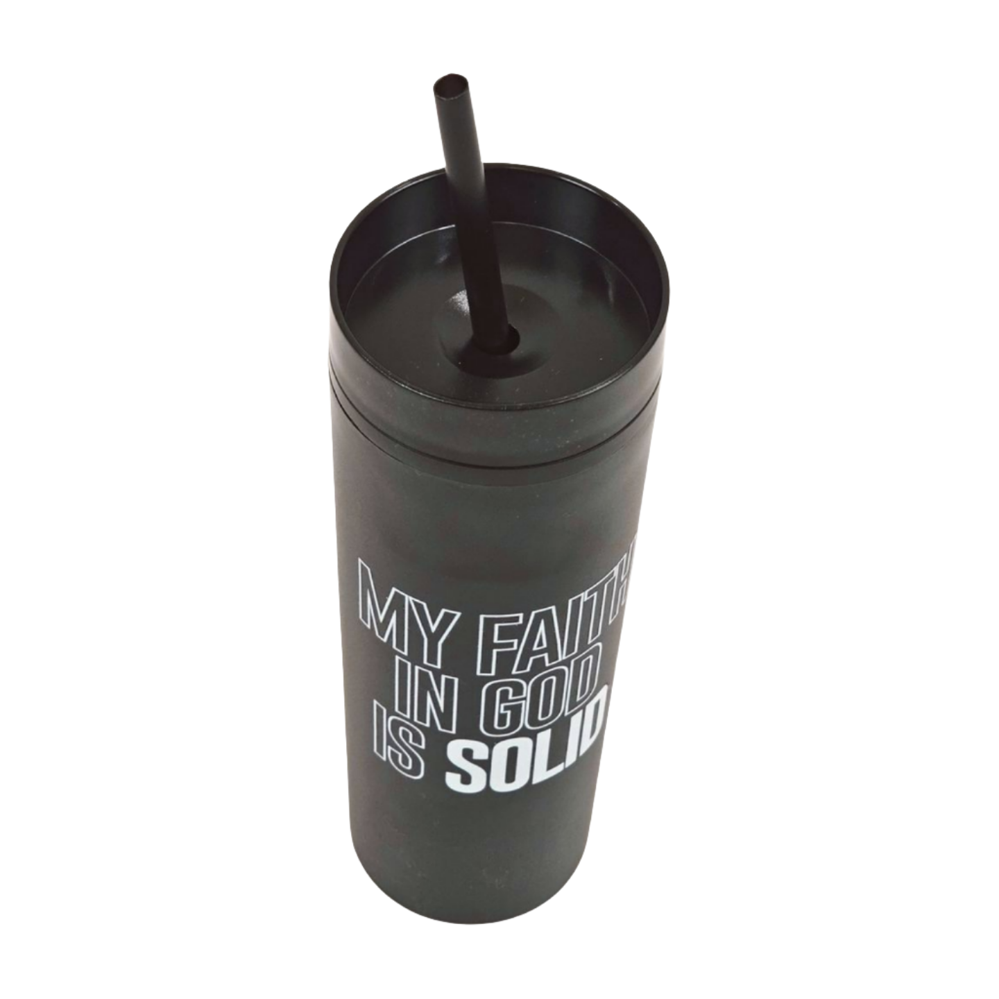 Solid Faith 16oz Tumbler | Black/White - Faith On Purpose Default Title