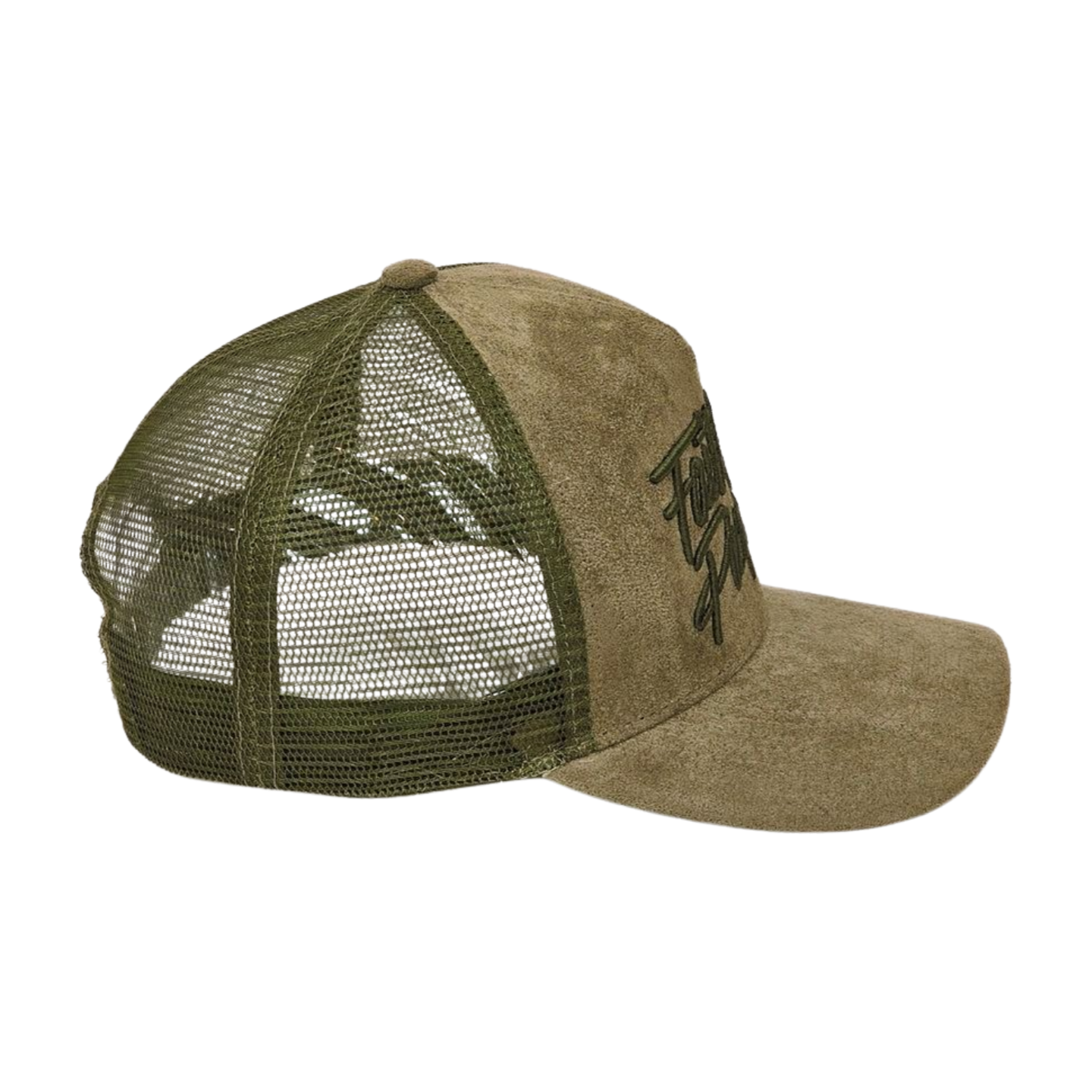 Faith On Purpose™ Olive Suede Trucker Hat