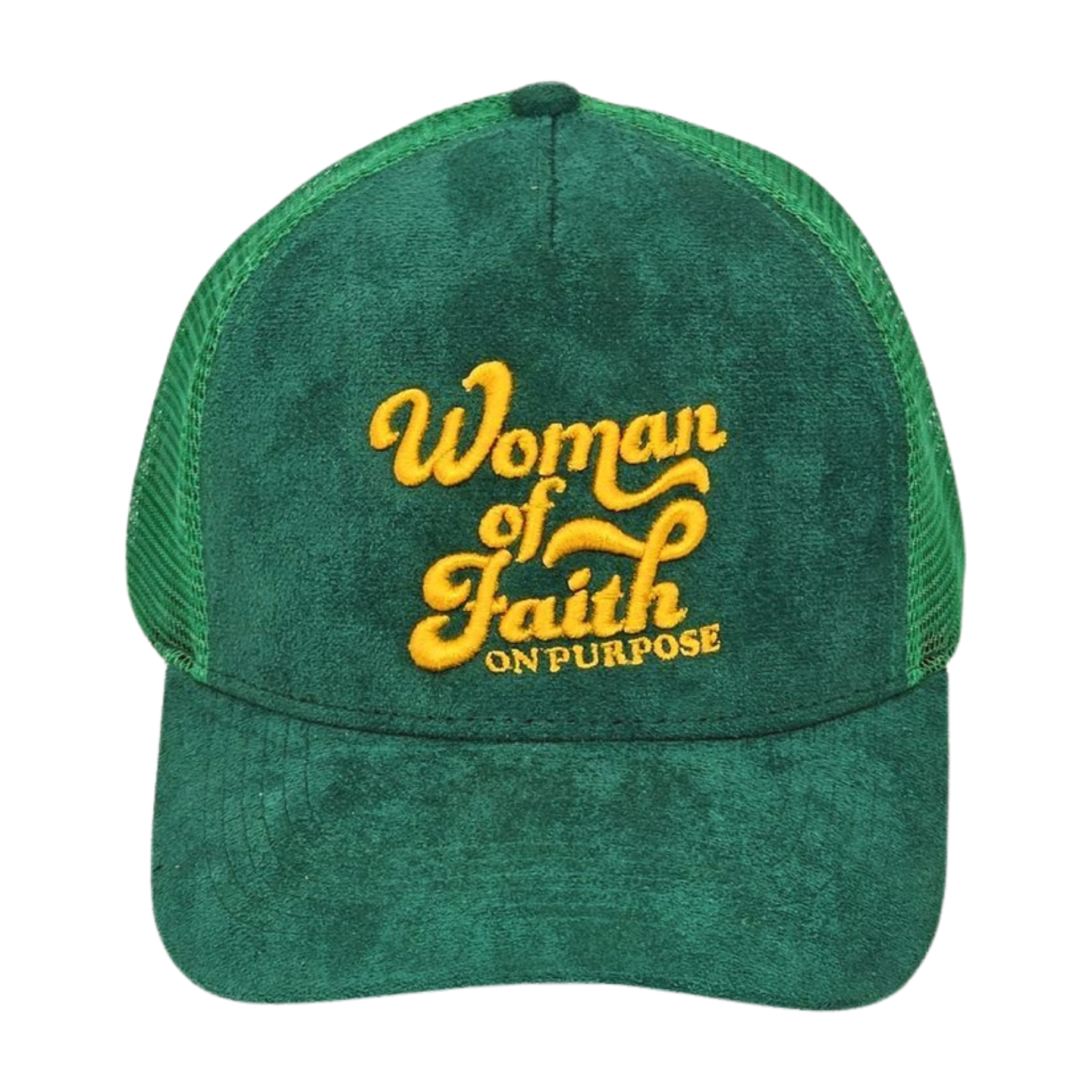 Woman of Faith On Purpose™ Green Trucker Hat