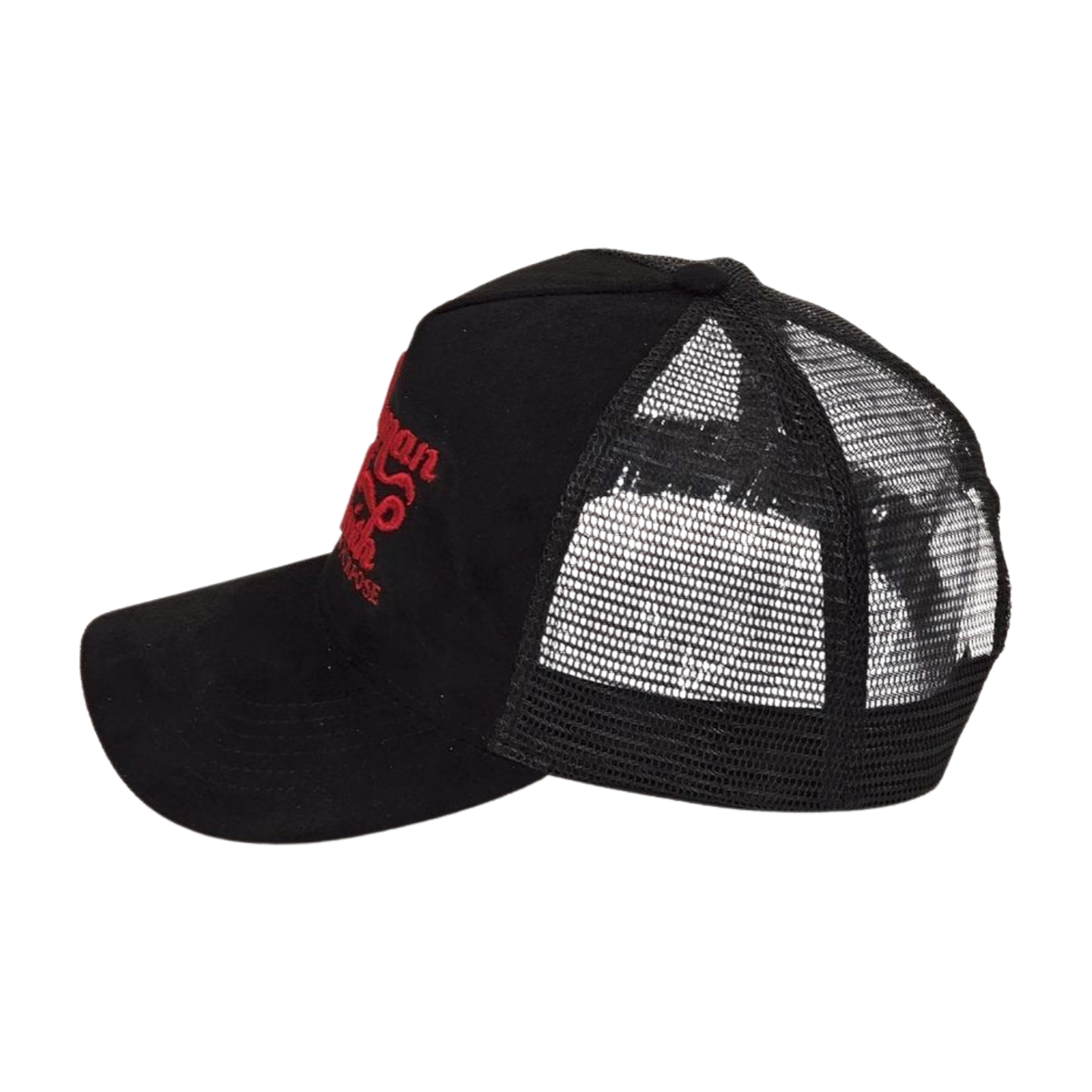 Woman of Faith On Purpose™ Black Trucker Hat