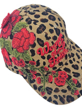 Load image into Gallery viewer, Woman Of Faith On Purpose Floral Hat | Leopard
