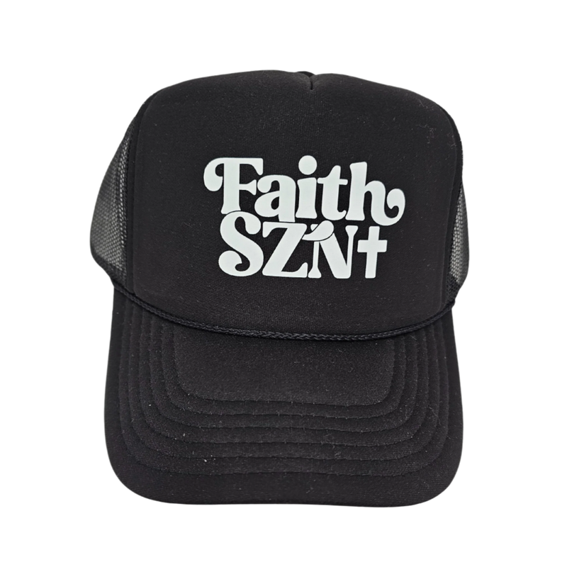 Faith SZN (Season) Trucker Hat - Blk/Wht