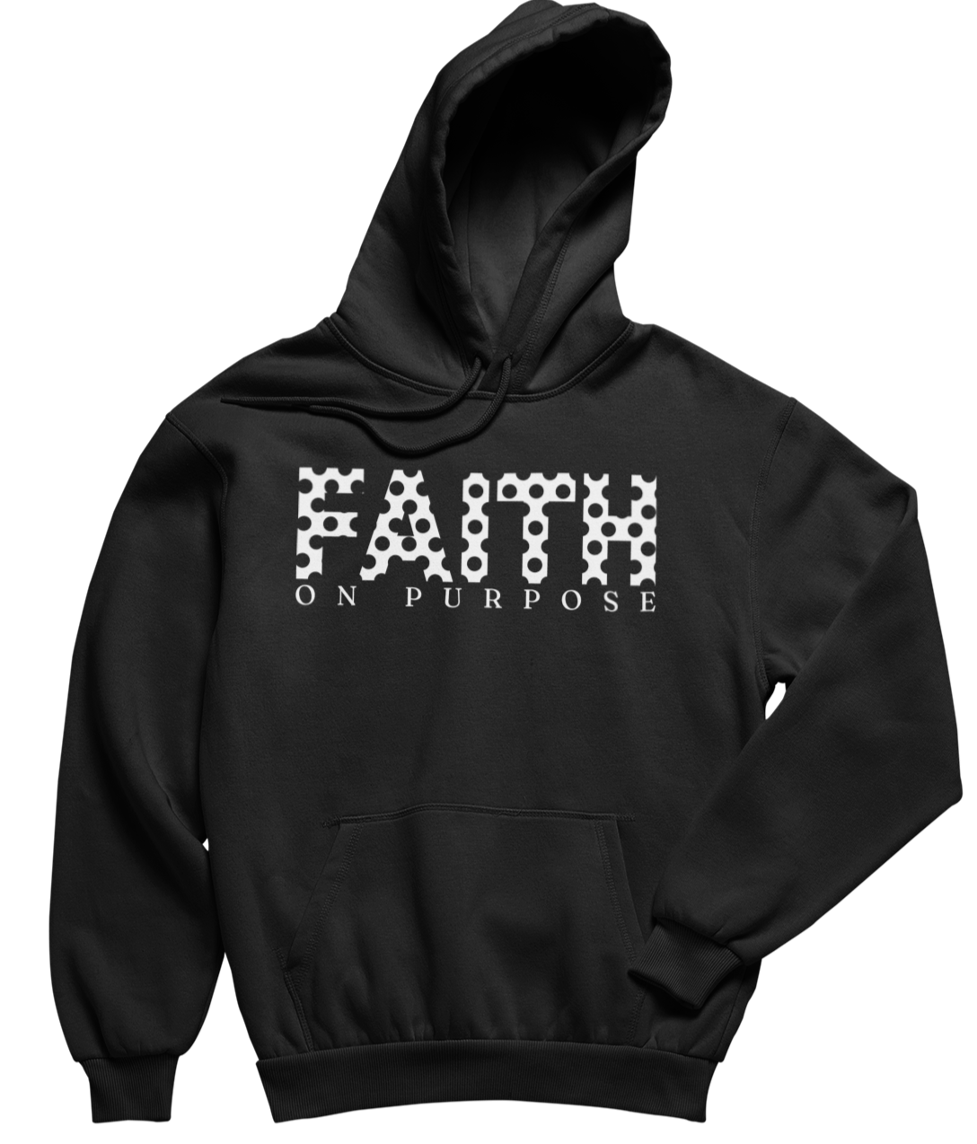 Faith On Purpose Polka Dot Hoodie - Faith On Purpose Black / Small