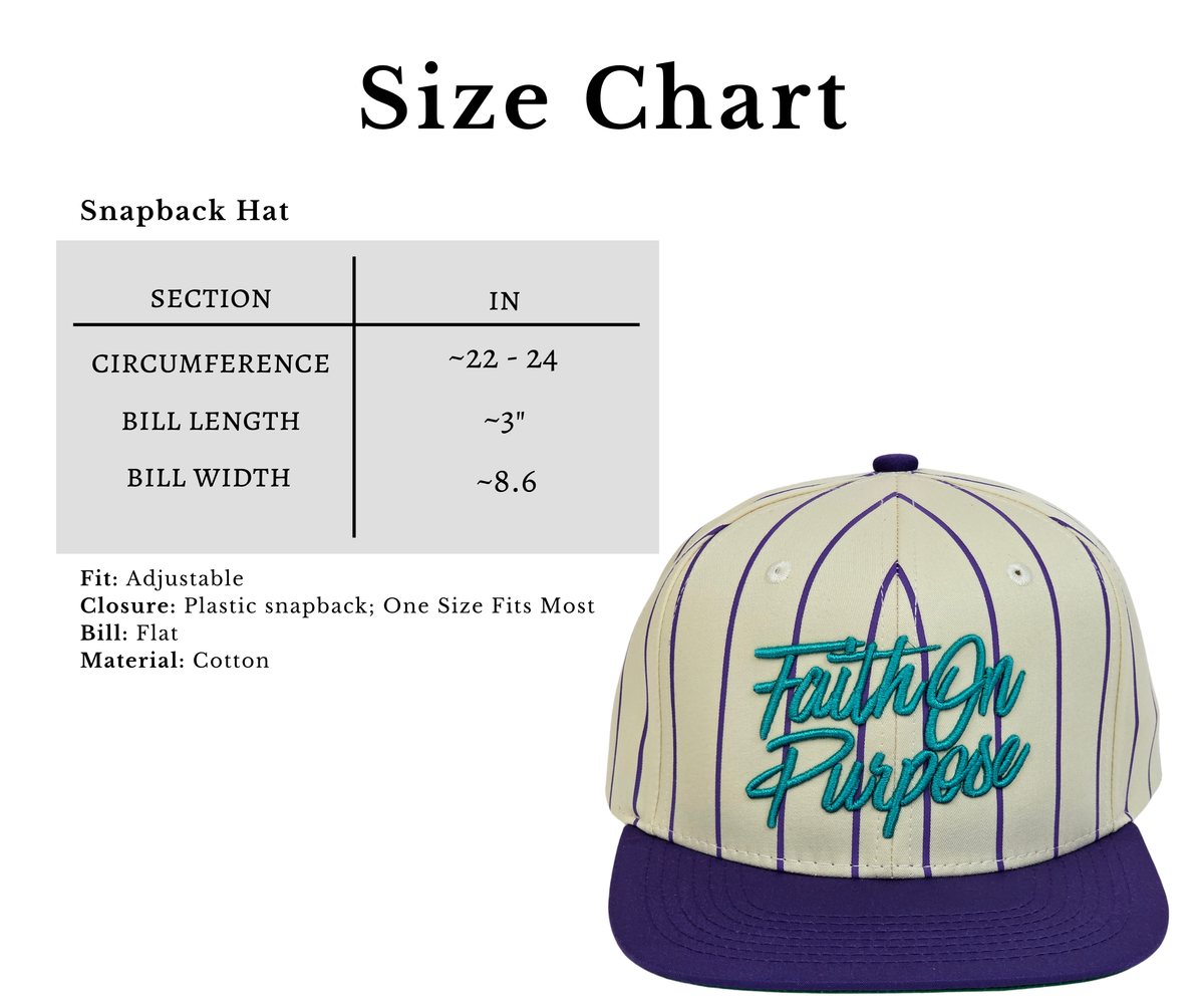 Faith On Purpose Pinstripe Snapback Purple