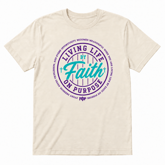 Living By Faith On Purpose T-Shirt - TFL Edition - Purple