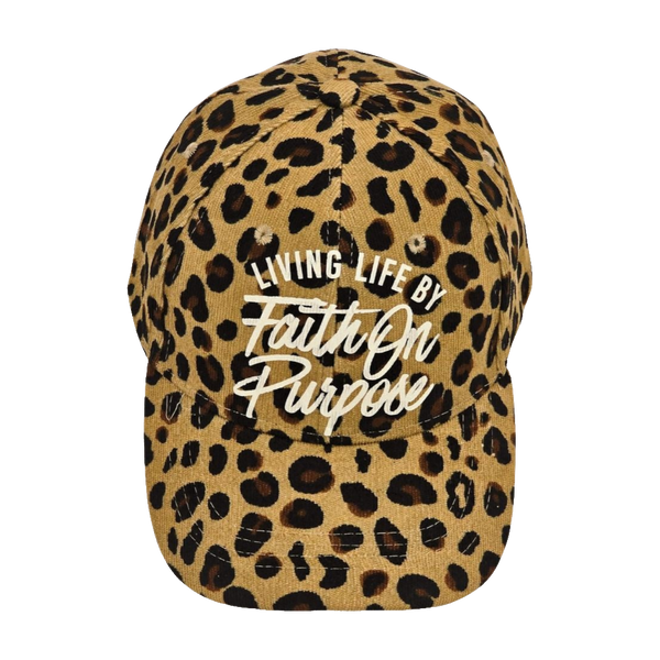 Living By Faith On Purpose Baseball Cap | Leopard