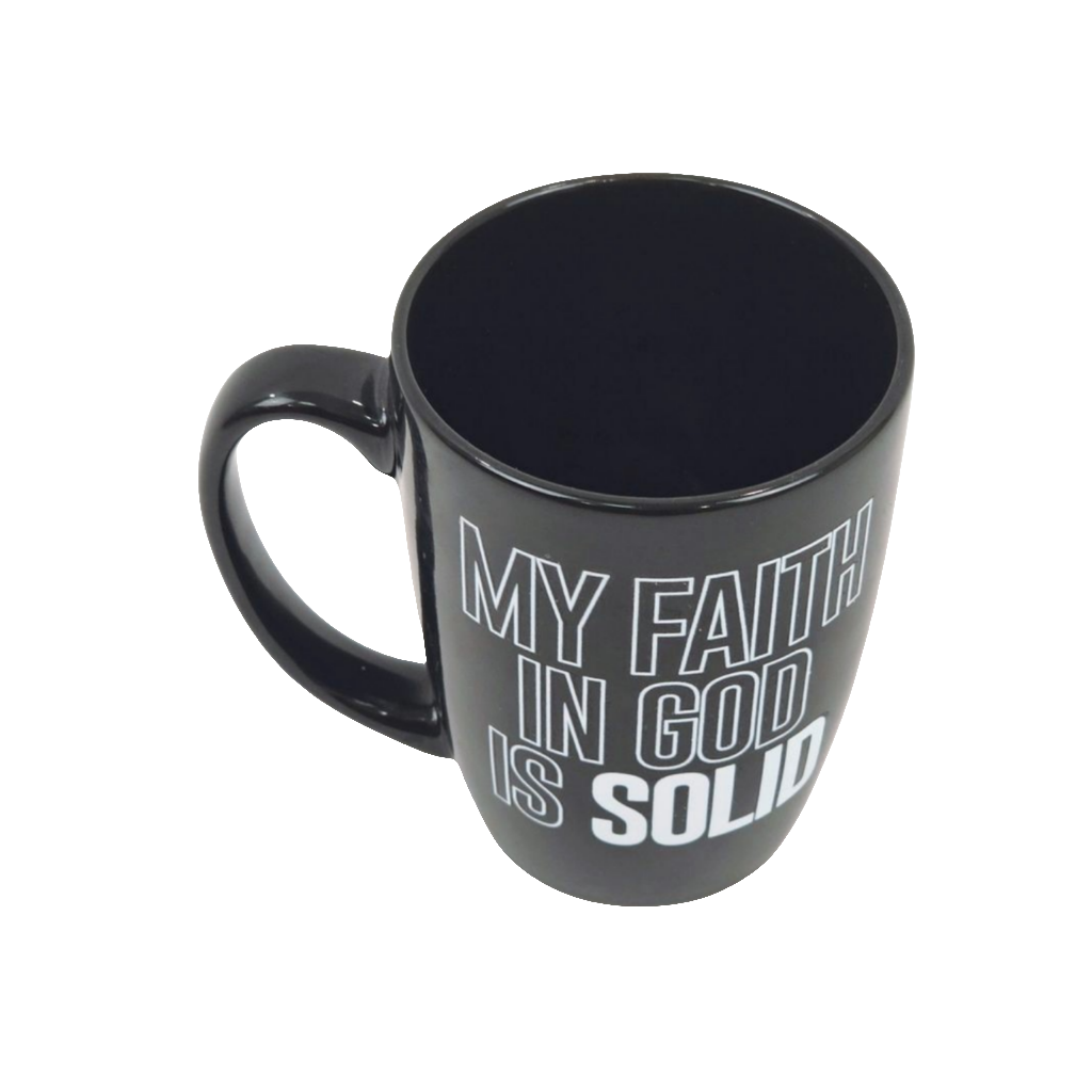 Solid Faith 12oz Mug| Black/White - Faith On Purpose Default Title