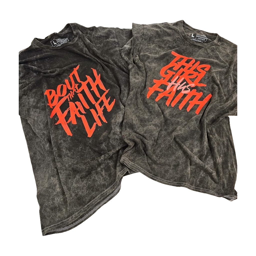 Bout That Faith Life T-Shirt | Unisex | Black Mineral Wash