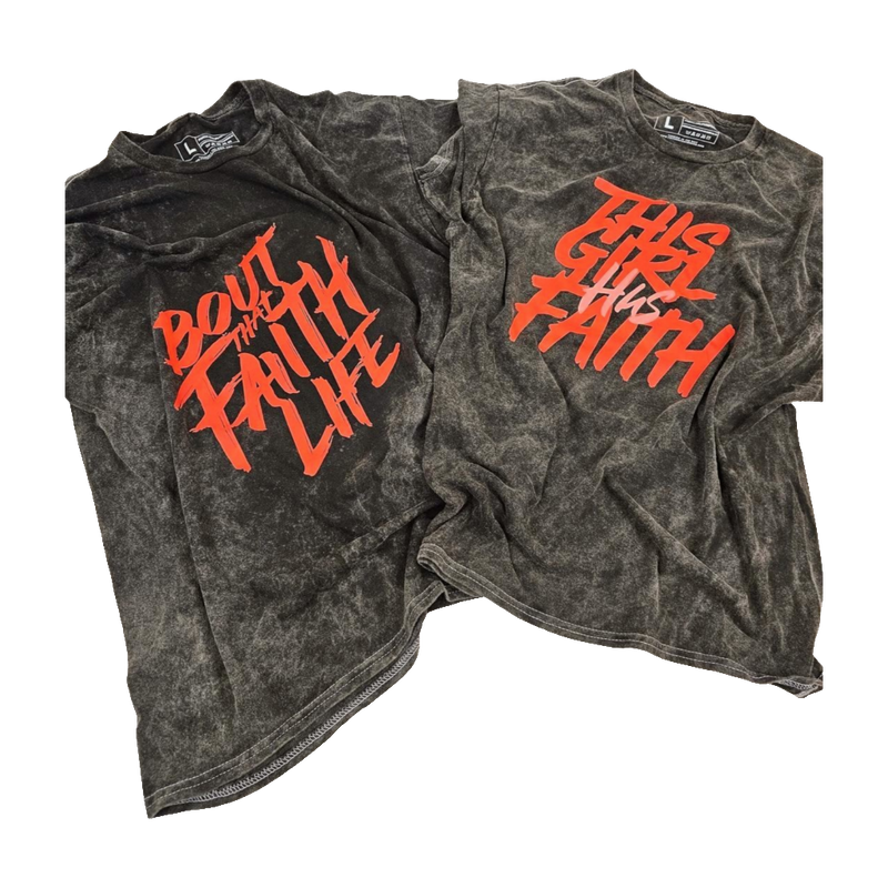 This Girl Has Faith T-Shirt - Black Stonewash