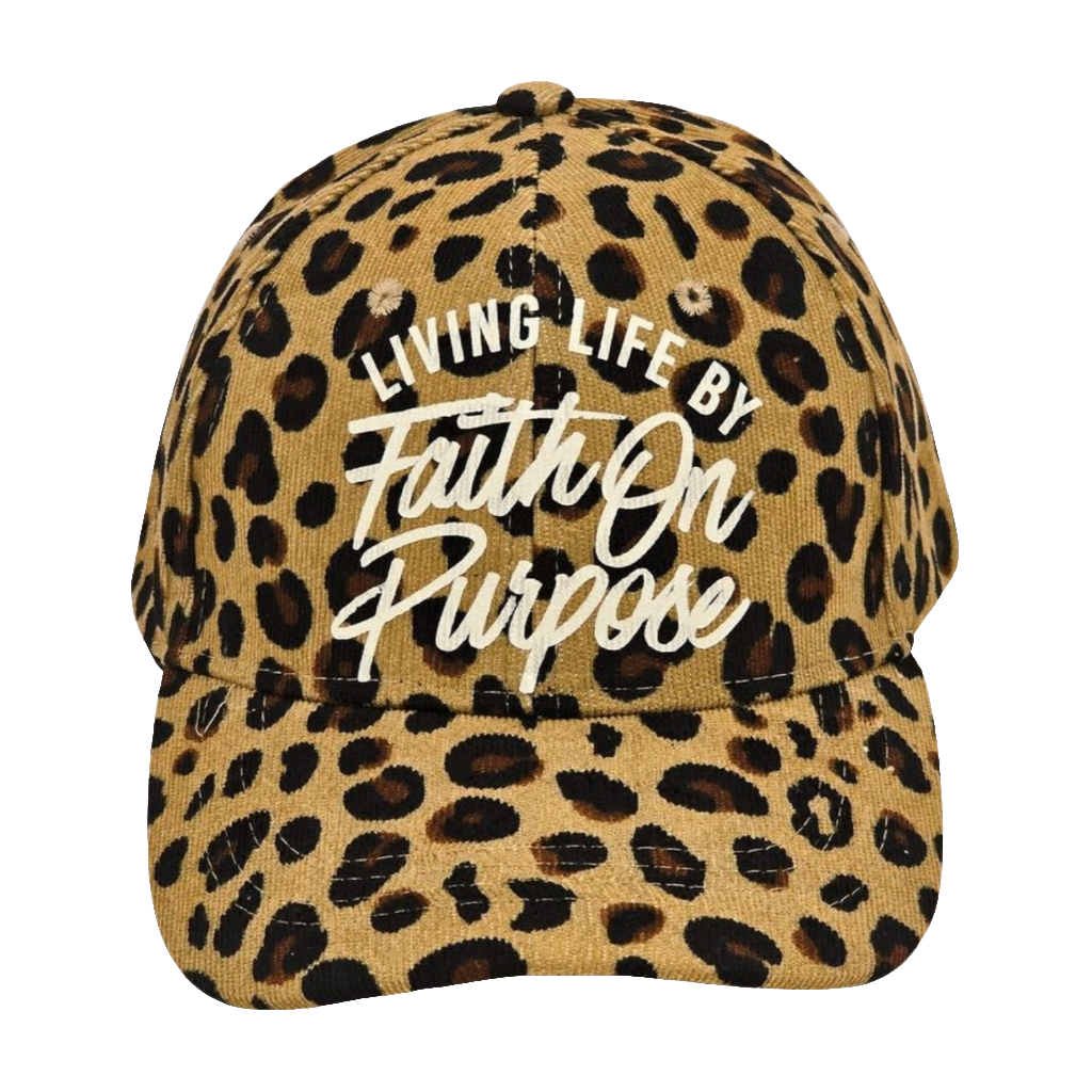Living By Faith On Purpose Baseball Cap | Leopard
