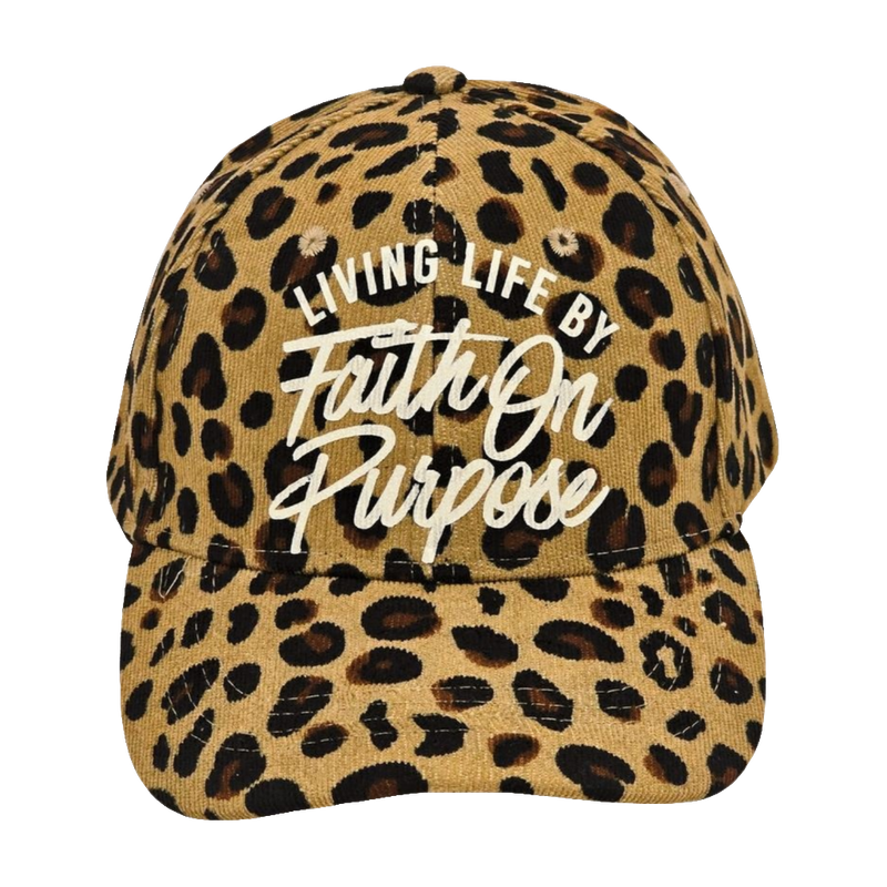 Living By Faith On Purpose Baseball Cap | Leopard