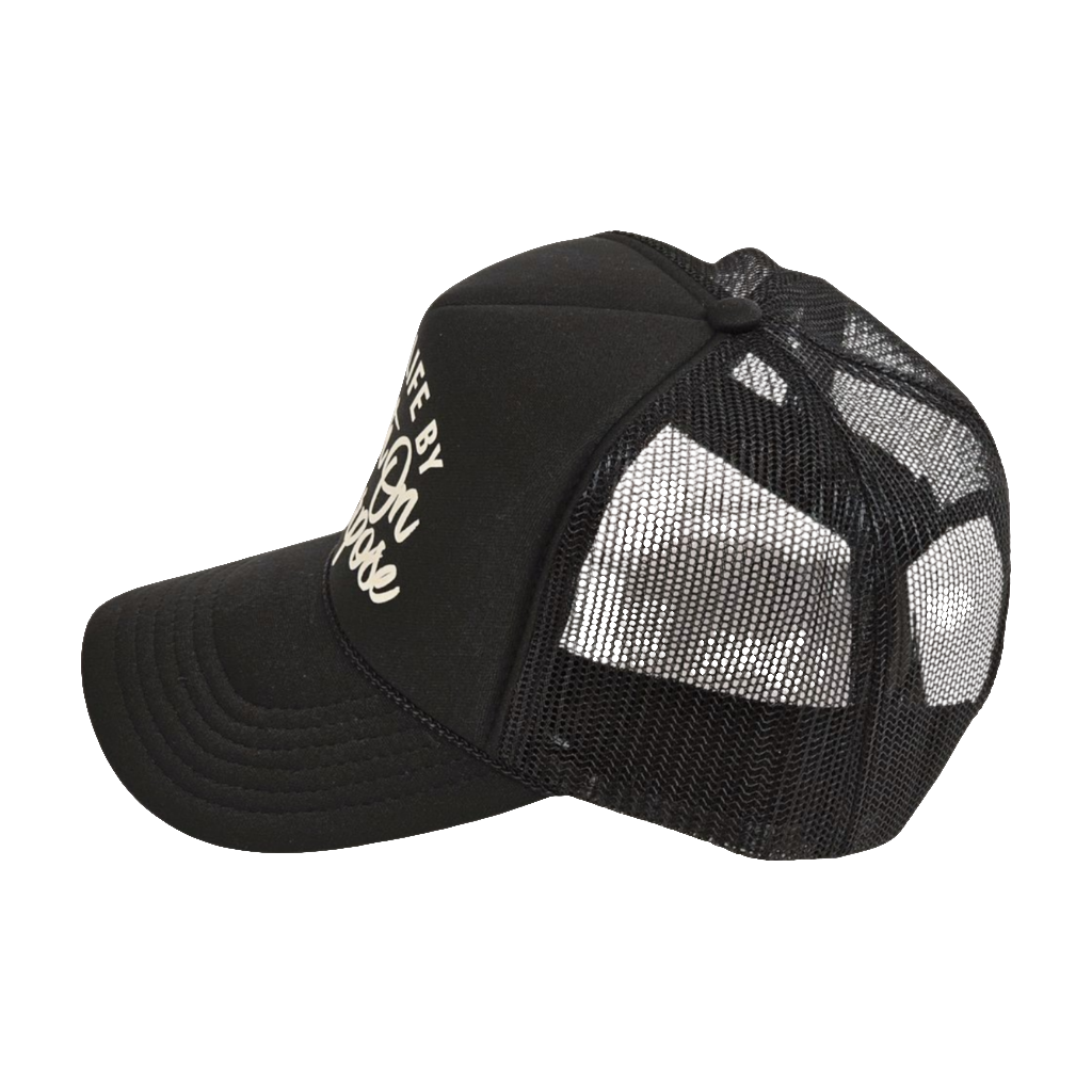 Living By Faith On Purpose Trucker Hat - Blk/Cream