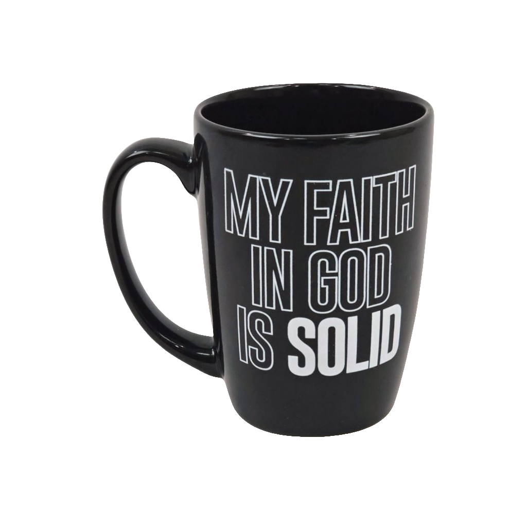 Solid Faith 12oz Mug| Black/White - Faith On Purpose Default Title