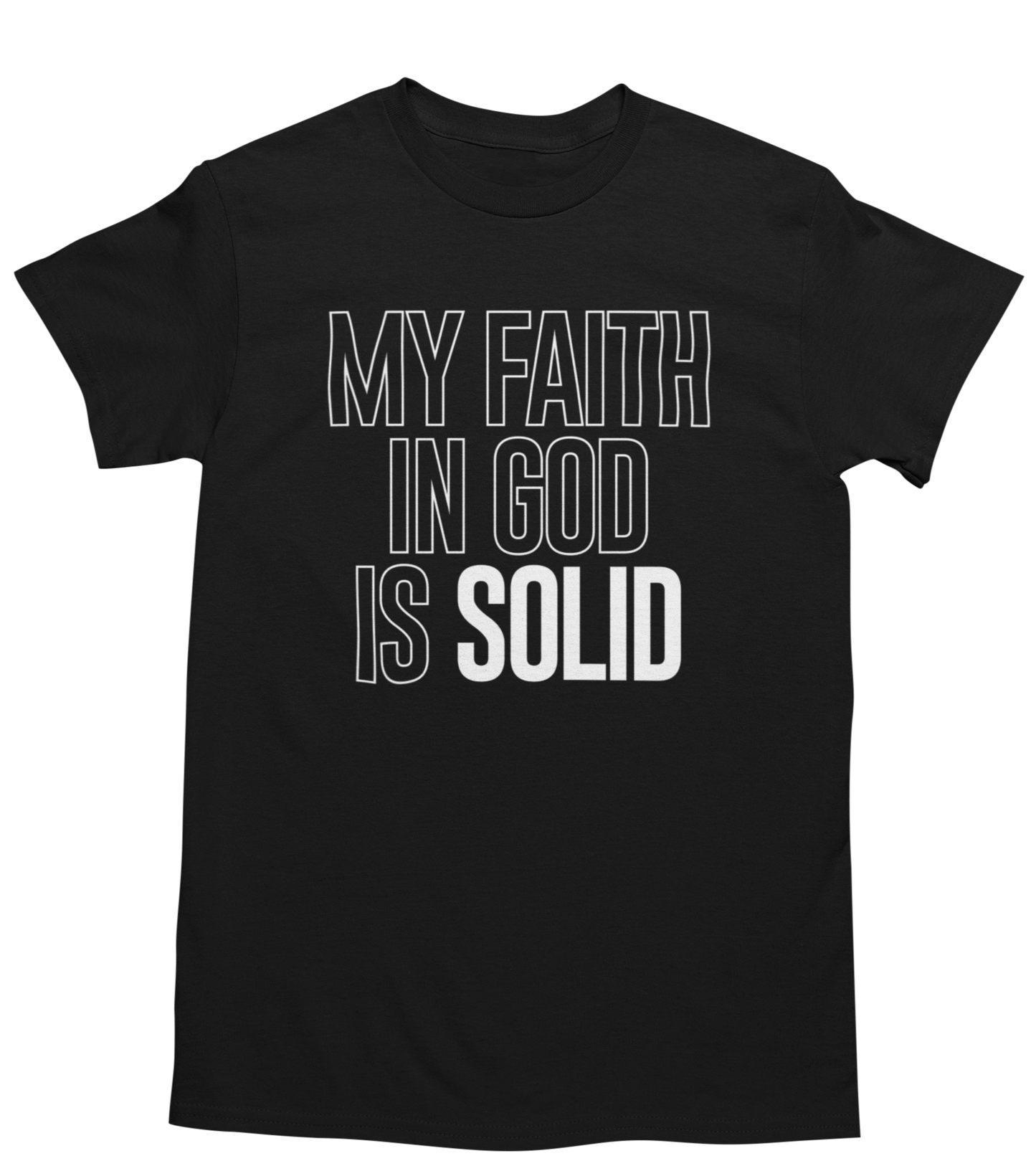 Solid Faith T-Shirt - (Unisex) - Black/White