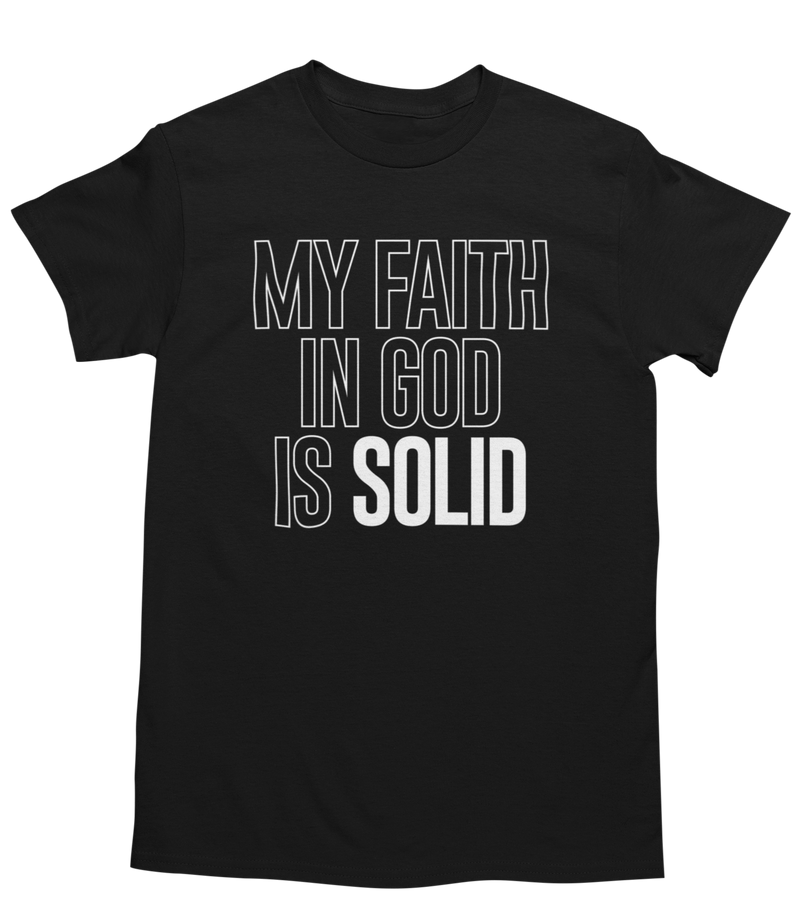 Solid Faith T-Shirt - (Unisex) - Black/White