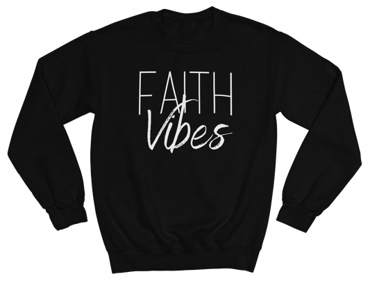 Faith Vibes Sweatshirt - Faith On Purpose Black / Small
