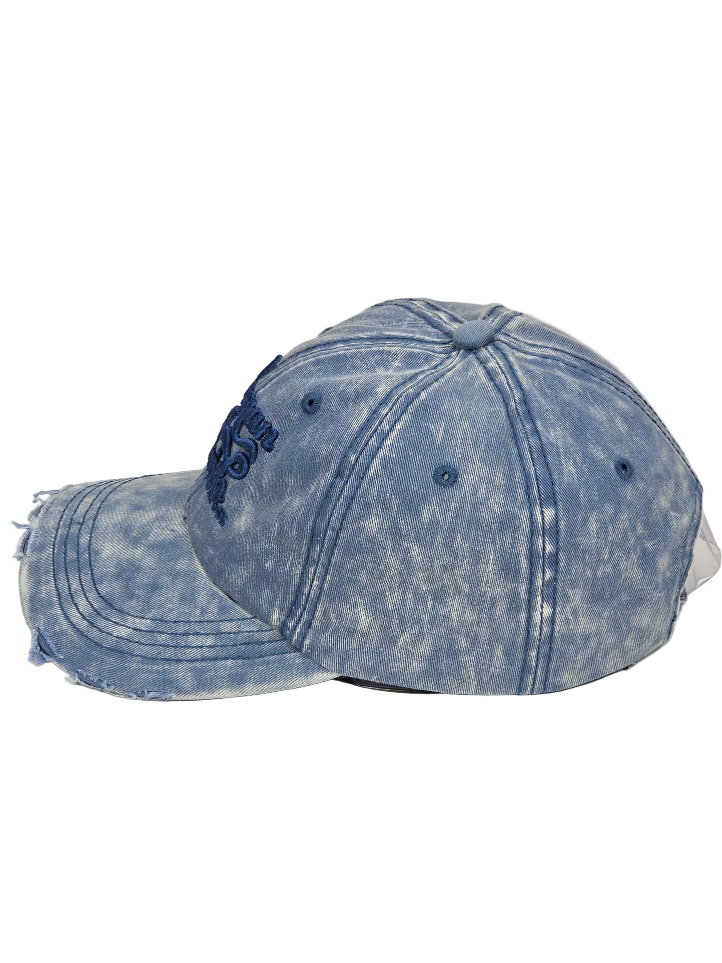 Woman Of Faith On Purpose Vintage Denim Hat | Light Denim & Blue