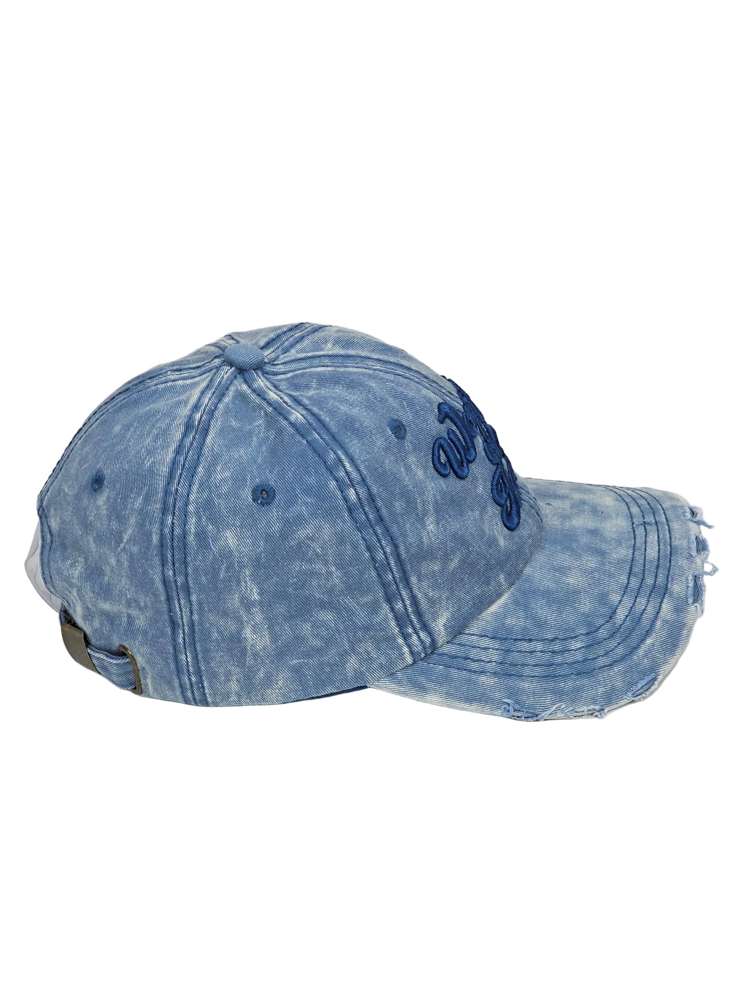 Woman Of Faith On Purpose Vintage Denim Hat | Light Denim & Blue