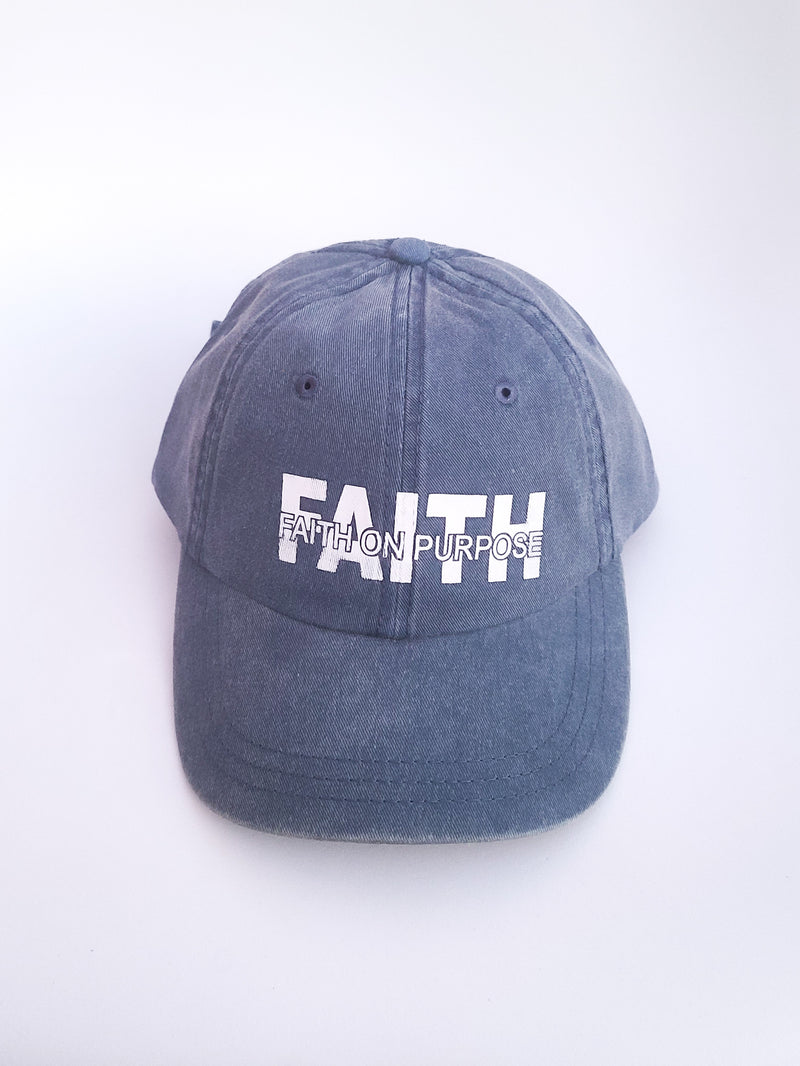 Faith On Purpose Dad Hat - Blue - Faith On Purpose