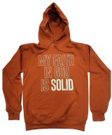 Solid Faith Hoodie - Unisex - Rust/Cream - Faith On Purpose Small