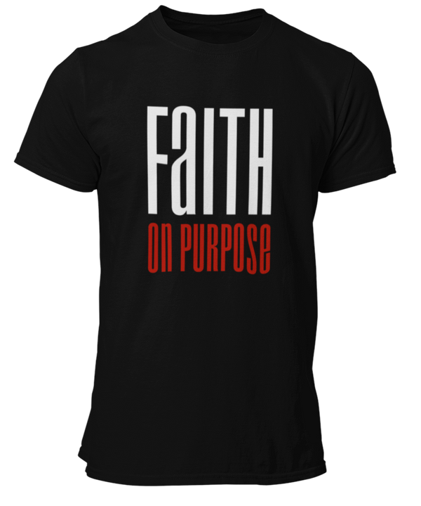 Faith on Purpose Signature T-Shirt - Men's/Unisex - Black - Faith On Purpose Small