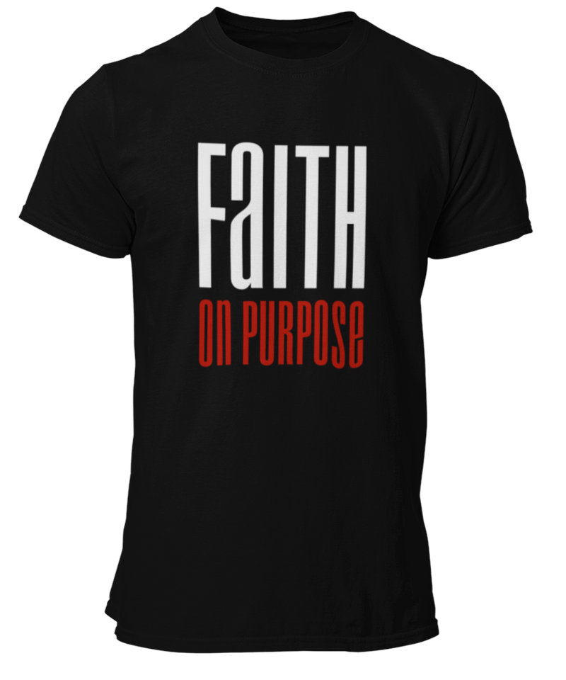 Faith on Purpose Signature T-Shirt - Men's/Unisex - Black - Faith On Purpose Small