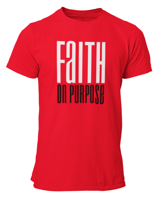 Faith on Purpose Signature T-Shirt - Men's/Unisex - Red - Faith On Purpose Small