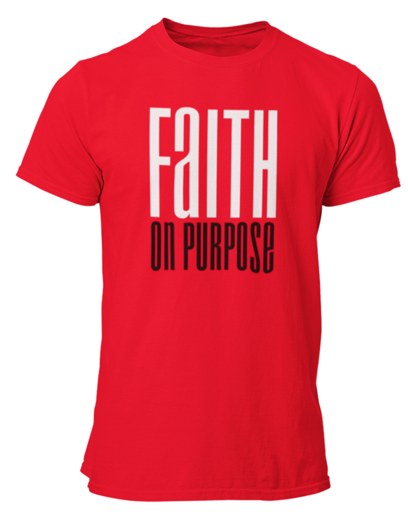 Faith on Purpose Signature T-Shirt - Men's/Unisex - Red - Faith On Purpose Small