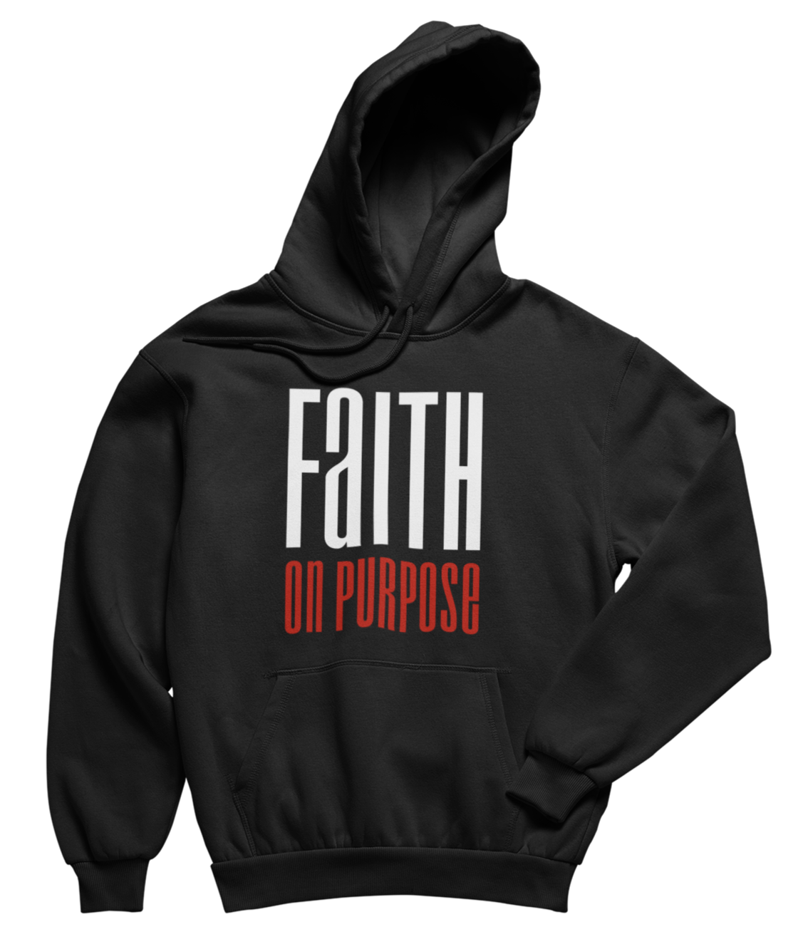 Faith On Purpose Signature Unisex Hoodie - Black - Faith On Purpose Small