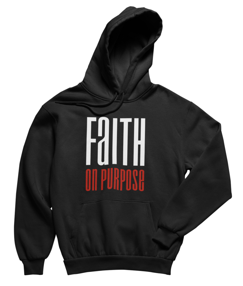 Faith On Purpose Signature Hoodie - Unisex - Black - Faith On Purpose Small