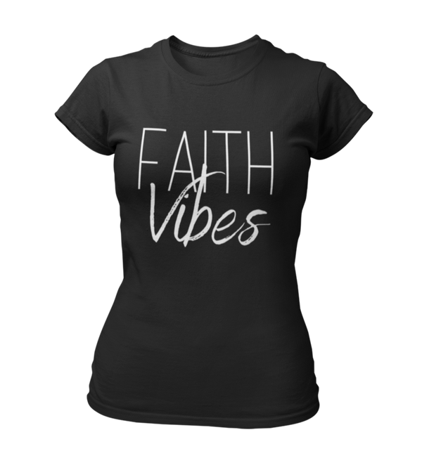 Faith Vibes T-Shirt - Women's - Black - Faith On Purpose Small