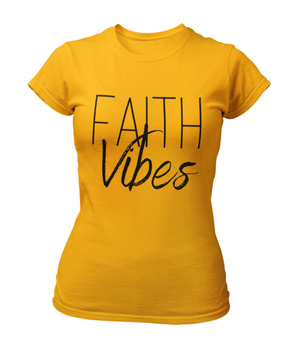 Faith Vibes T-Shirt - Women's - Gold [Runs Small] - Faith On Purpose