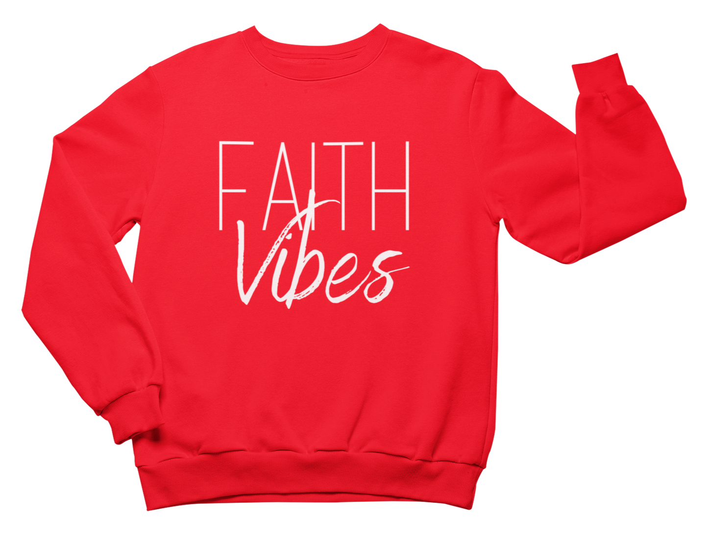 Faith Vibes Sweatshirt - Faith On Purpose Red / Small