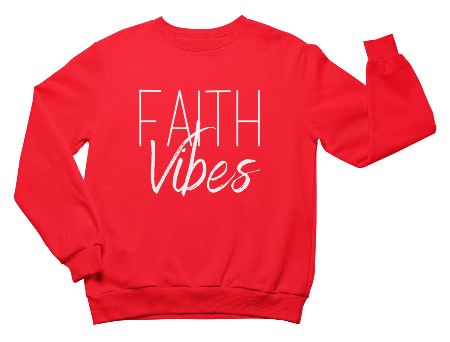 Faith Vibes Sweatshirt - Faith On Purpose Red / Small